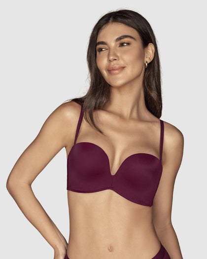 Brasier strapless antigravedad de realce alto sin varilla#color_430-vino