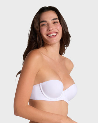 Brasier strapless Magic Up de doble realce que aumenta dos tallas de copa#color_000-blanco