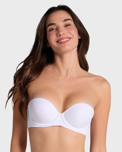 Brasier strapless Magic Up de doble realce que aumenta dos tallas de copa#color_000-blanco