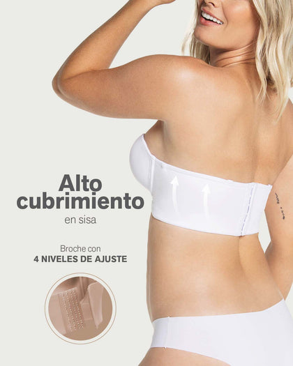 Brasier Strapless de Espalda Ancha, Buen Soporte