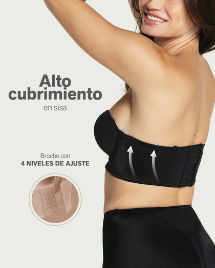 Brasier Strapless de Espalda Ancha, Buen Soporte