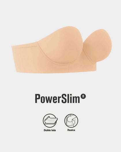 Brasier Strapless de Espalda Ancha, Buen Soporte#color_801-cafe-medio