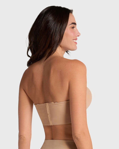 Brasier Strapless de Espalda Ancha, Buen Soporte#color_801-cafe-medio
