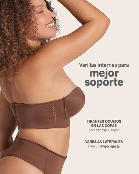 Strapless bustier 360° de perfección#color_875-cafe-oscuro