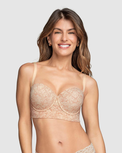 Brasier Strapless de Espalda Ancha, Buen Soporte#color_b96-estampado-piton