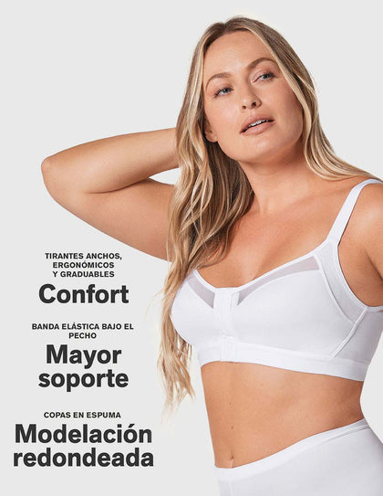 Brasier facilitador de postura con copas en espuma Multi/Benefit#color_000-blanco