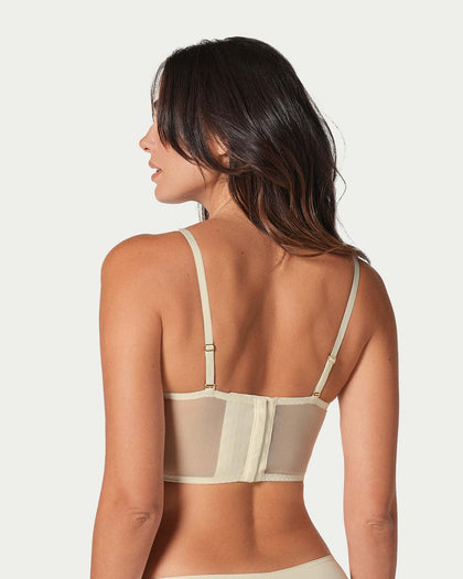 Brasier tipo bralette en encaje y transparencias
