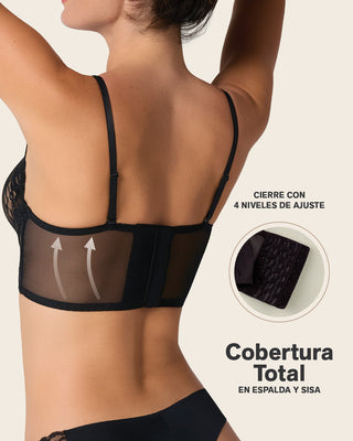 Brasier tipo bralette en encaje y transparencias#color_b55-azul-oscuro