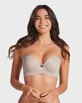 Brasier wow de triple realce ideal como strapless#color_802-cafe-claro