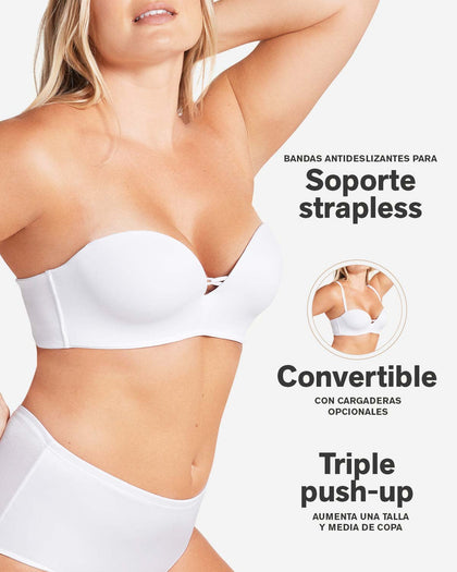 Brasier WOW de triple realce ideal como strapless