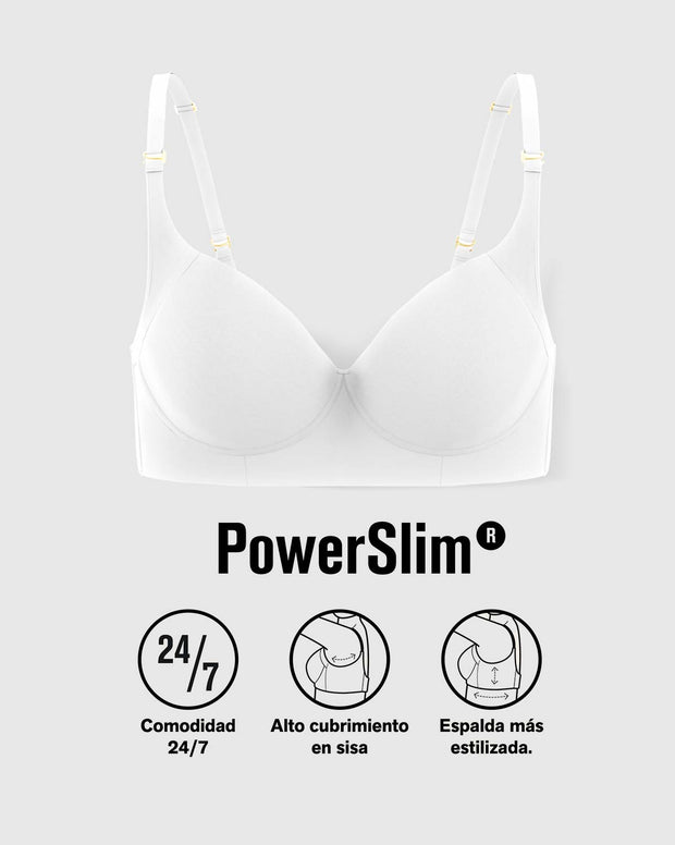 Brasier de cubrimiento alto en sisa y espalda Cover Bra
