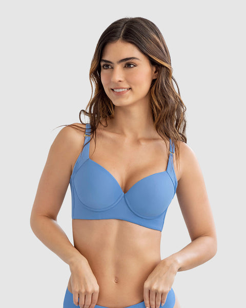 Brasier de realce suave y cubrimiento alto en sisa y espalda Cover Bra#color_156-azul-cielo