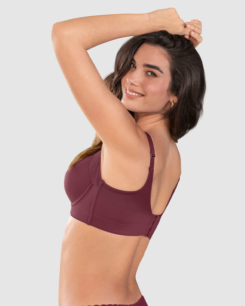 Brasier de realce suave y cubrimiento alto en sisa y espalda Cover Bra#color_382-vino-tinto