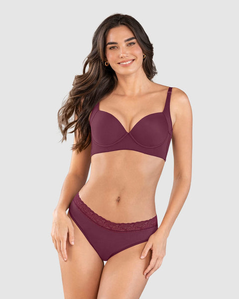 Brasier de realce suave y cubrimiento alto en sisa y espalda Cover Bra#color_382-vino-tinto