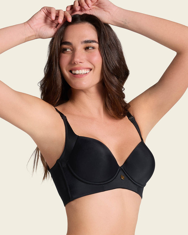 Brasier de realce suave y cubrimiento alto en sisa y espalda Cover Bra