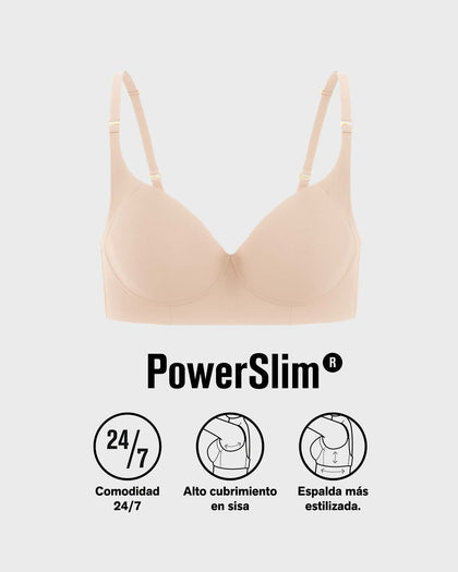 Brasier de realce suave y cubrimiento alto en sisa y espalda Cover Bra#color_801-cafe-medio