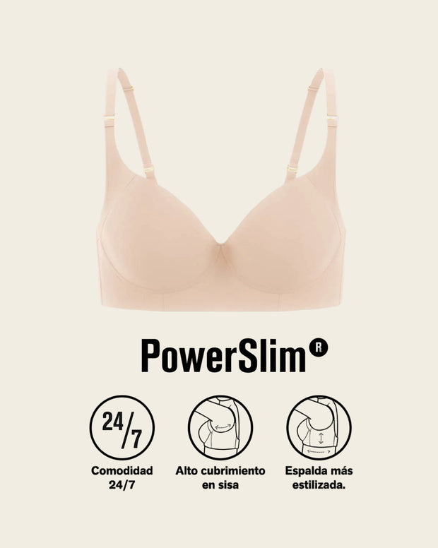 Brasier de cubrimiento alto en sisa y espalda Cover Bra