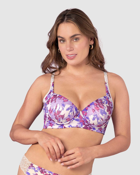 Brasier de realce suave y cubrimiento alto en sisa y espalda Cover Bra#color_a46-estampado-manchas-morados