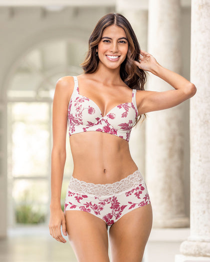 Brasier de realce suave y cubrimiento alto en sisa y espalda#color_c06-marfil-estampado-hojas