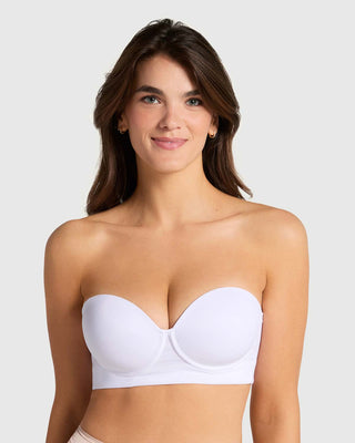 Brasier tipo bustier support strapless#color_000-blanco