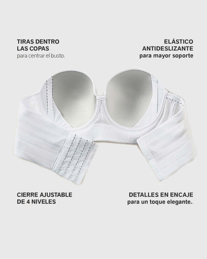 Brasier tipo bustier support strapless#color_000-blanco