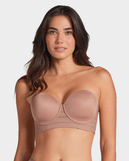 Brasier tipo bustier Support Strapless#color_857-cafe-medio