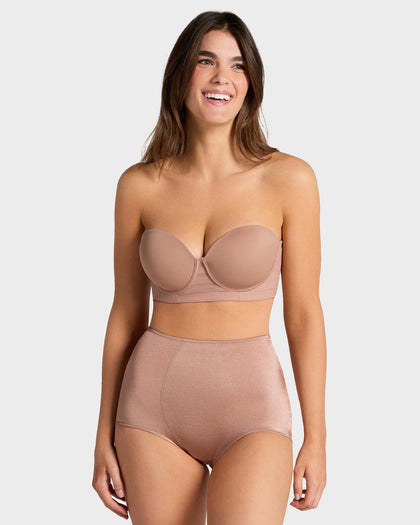 Brasier tipo bustier Support Strapless#color_857-cafe-medio