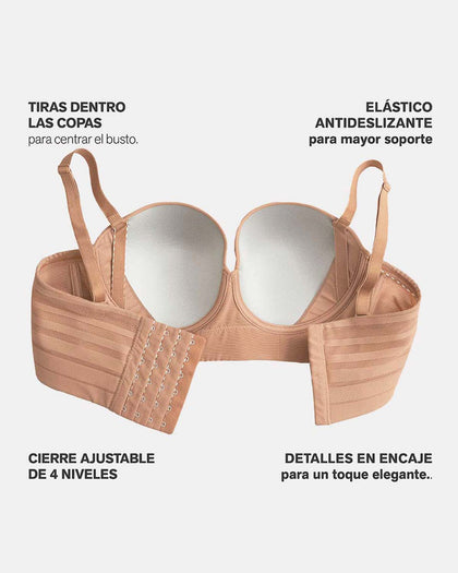 Brasier tipo bustier Support Strapless#color_857-cafe-medio