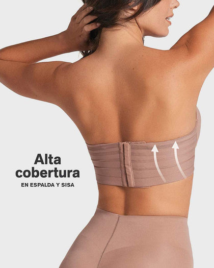 Brasier tipo bustier Support Strapless#color_857-cafe-medio