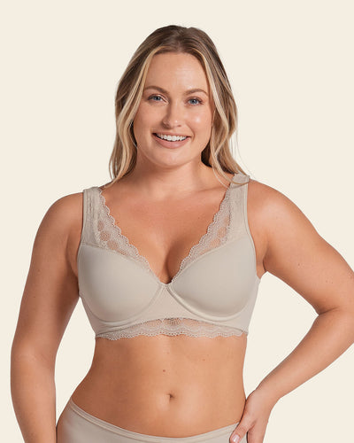 Deep Coverage Bra: Brasier de gran cubrimiento#color_802-cafe-claro