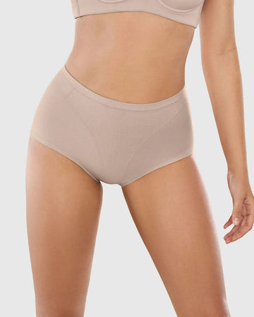 Panty clásico en algodón de compresión suave#color_802-nude