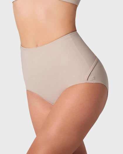 Faja pantalón postparto de compresión fuerte#color_802-cafe-claro