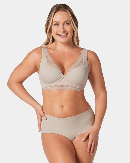 Panty clásico invisible con ajuste perfecto#color_802-cafe-claro