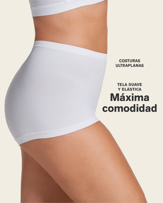Panty tipo bóxer de ajuste perfecto#color_000-blanco