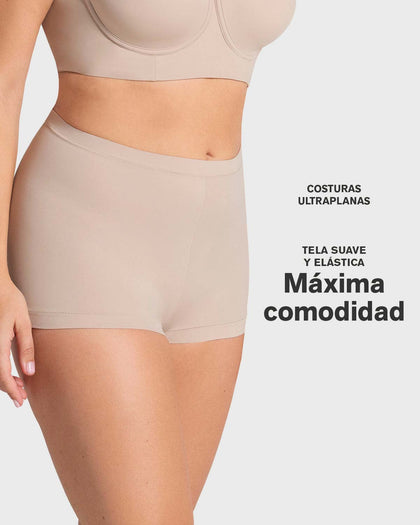 Panty tipo bóxer de ajuste perfecto#color_802-cafe-claro