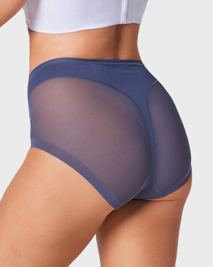 Panty clásico invisible con tul#color_543-azul-medio
