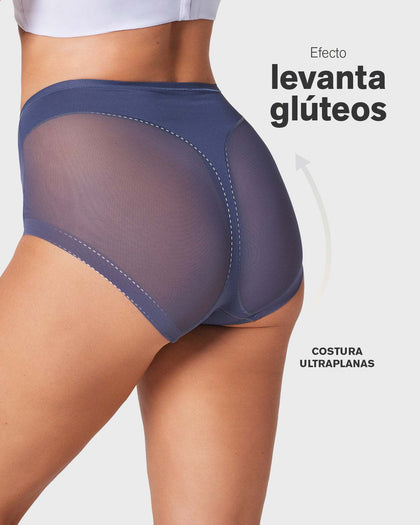 Panty clásico invisible con tul#color_543-azul-medio
