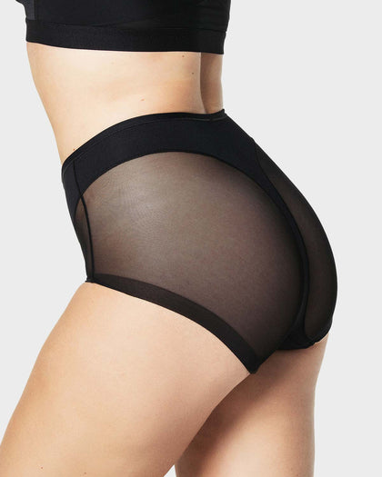 Panty clásico invisible con tul#color_700-negro