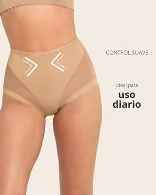 Panty clásico invisible con tul#color_801-cafe-medio
