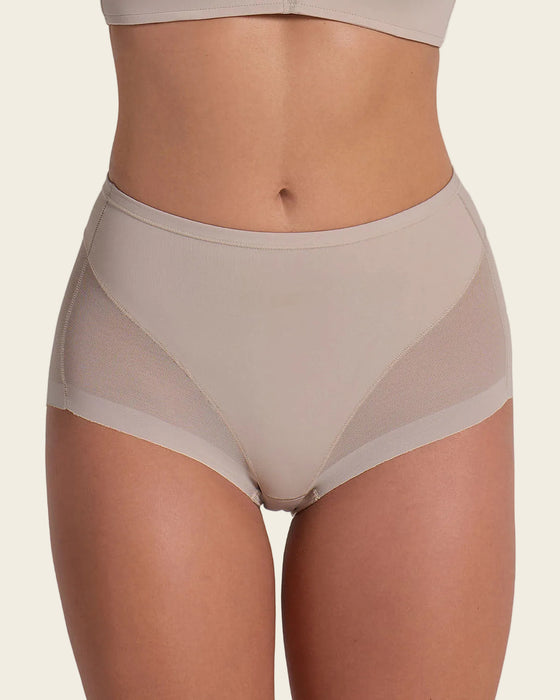 Panty clásico invisible con tul#color_802-cafe-claro