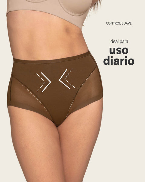 Panty clásico invisible con tul#color_875-cafe-oscuro