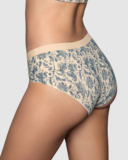 Hípster cómodo y suave de buen cubrimiento#color_b97-estampado-flores-azul