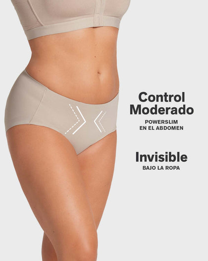 Panty de compresión fuerte con termofusionado#color_802-cafe-claro