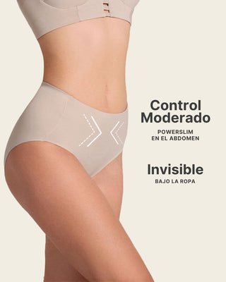 Panty de compresión fuerte con termofusionado#color_802-cafe-claro