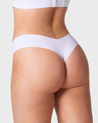 Panty brasilera invisible ultraplano sin elásticos y de pocas costuras#color_000-blanco