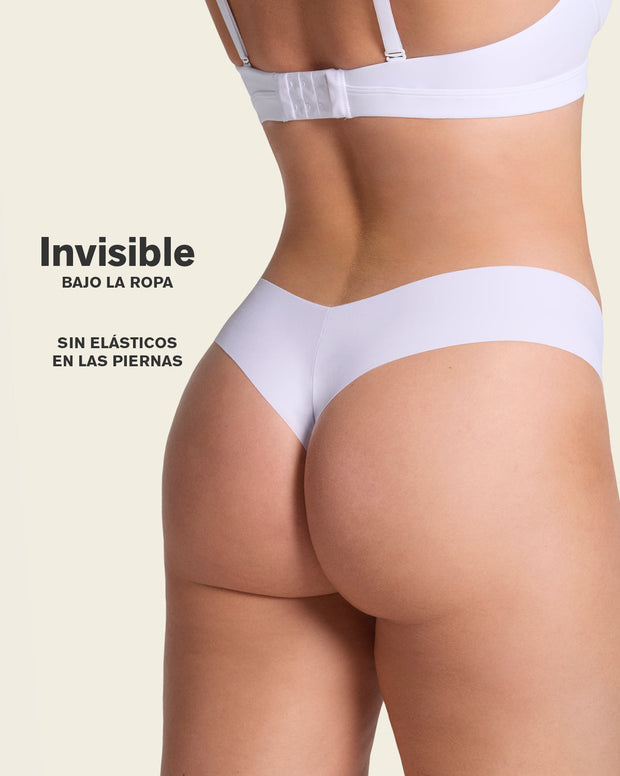 Panty brasilera invisible ultraplano sin elásticos y de pocas costuras