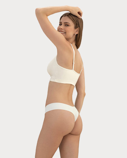 Panty brasilera invisible ultraplano sin elásticos y de pocas costuras#color_253-perla