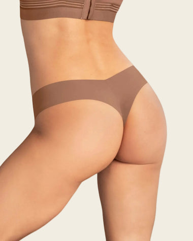 Panty brasilera invisible ultraplano sin elásticos y de pocas costuras#color_640-cafe-oscuro