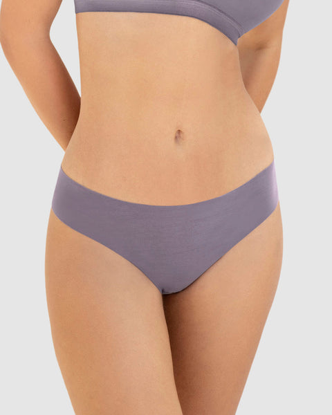 Panty brasilera invisible ultraplano sin elásticos y de pocas costuras#color_707-morado