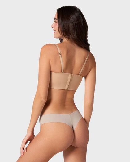 Panty brasilera invisible ultraplano sin elásticos y de pocas costuras#color_802-cafe-claro